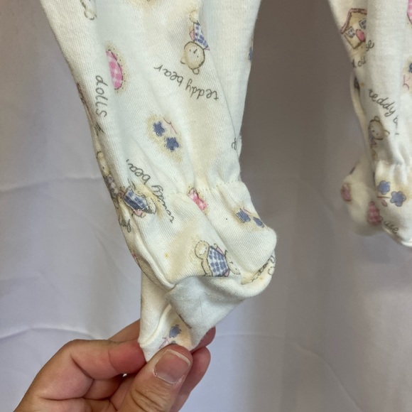 Miniwear Cream and Purple Woodland Footies - Picture 10 of 10